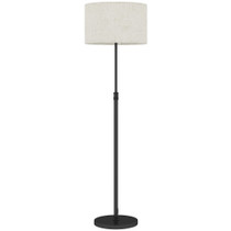 Podna lampa s daljinskim upravljačem i podesivom visinom, crna
