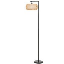 Podna LED lampa s dvostrukim sjenilom, zatamnjiva, 3 boje svjetla, crna