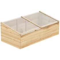 Mali plastenik od jelovine s polikarbonatom 100 × 50 × 35 cm, prirodna boja