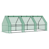 Plastenik s 3 prozora na rolanje 270 × 90 × 90 cm, zeleni