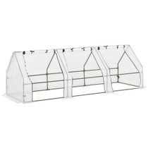 Plastenik s 3 prozora na rolanje 270 × 90 × 90 cm, bijeli