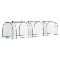 Plastenik s rolo vratima 350 × 100 × 80 cm, prozirni i zeleni