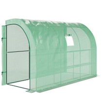 Plastenik s folijom i 3 police 300 × 150 × 213 cm, zeleni