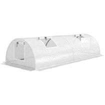 Mini plastenik tunelski s 4 mrežasta prozora 200 × 80 × 45 cm, bijeli