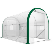 Tunelski plastenik s mrežastim prozorima 358 × 210 × 210 cm, bijeli