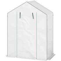 Plastenik s policama 143 × 74 × 190 cm, bijeli