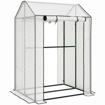 Plastenik s dvije prostorije 100 × 80 × 150 cm, bijeli i zeleni