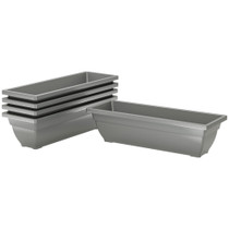 Set od 5 plastičnih žardinjera 59 × 21 × 16 cm, sive
