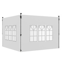 Set od 2 bočne stranice za paviljon 3 × 3 i 3 × 4 m, s prozorom, bijele