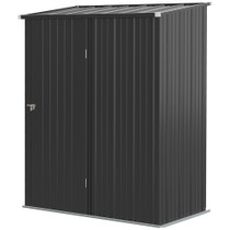 Vrtna kućica za alat s vratima 161,5 × 94,5 × 196 cm, crna