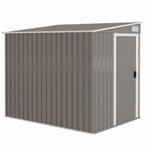 Metalna vrtna kućica za alat 154 × 206,5 × 181 cm, svijetlosiva