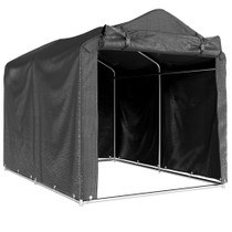 Šator garaža s vratima 220 × 157 × 165 cm, tamnosiva
