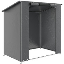 Vodootporna šator garaža s rolo vratima 187 × 120 × 204 cm, tamnosiva