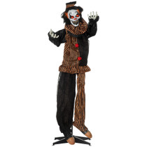 Halloween dekoracija horor klaun sa zvukom i pokretom, šarena