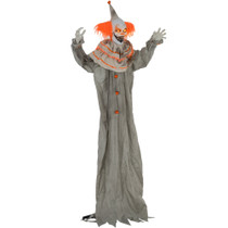 Halloween dekoracija klovn sa savitljivim rukama i crvenim očima, narandžasta