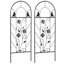 Set od 2 metalna spalira za penjačice 38 × 98 cm, crni