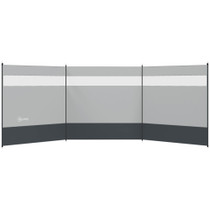 Zaklon od vjetra s prozirnim pojasom 440 × 140 cm, siva