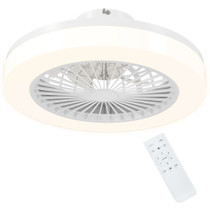 Plafonski ventilator s LED svjetlom i daljinskim upravljačem, 6 brzina, bijeli