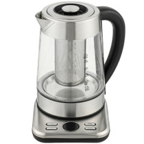 Staklено kuhalo za vodu 1,7 l, 2200 W, 5 temperatura, srebrno