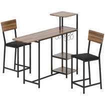 Barski stol na razvlačenje s 2 stolice 140 × 40 × 116 cm, smeđi