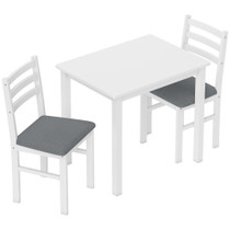 Trpezarijski set sa stolom i 2 stolice 80 × 60 × 74,5 cm, bijeli