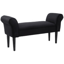 Tapacirana klupa 102 × 36 × 51 cm, crna