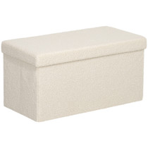 Sklopiva klupa s prostorom za odlaganje 76 × 38 × 38 cm, krem bijela