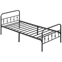 Metalni okvir kreveta 206,9 × 91,8 × 82,5 cm za dušek 90 × 200 cm, crni