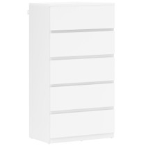 Komoda s 5 ladica 55 × 34 × 100 cm, bijela