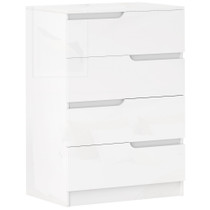 Komoda s 4 ladice 60 × 40 × 85 cm, sjajno bijela
