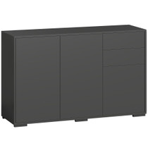 Komoda s 2 ladice i 3 pretinca 117 × 36 × 74 cm, crna