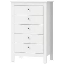 Komoda s 5 ladica 60 × 39,5 × 95,3 cm, bijela