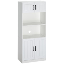 Kuhinjski ormar u seoskom stilu s 4 vrata 70 × 40 × 170 cm, bijeli