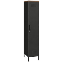 Metalni ormar s 4 podesive police 35 × 46 × 183 cm, crni