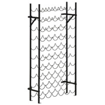 Polica za vino za 60 boca 63 × 20,5 × 118 cm, crna