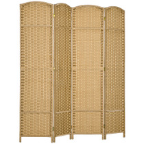 Paravan sklopivi, 4 dijela 160 × 1,6 × 170 cm, boja prirodnog drveta