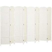 Paravan s 8 panela 320 × 1,6 × 170 cm, bijeli