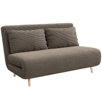 Sofa na razvlačenje s podesivim naslonom u 3 položaja, boja kafe