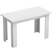 Trpezarijski stol s skrivenim odjeljcima 120 × 60 × 75,5 cm, bijeli