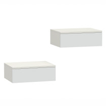 Set od 2 zidna noćna ormarića s ladicom 40 × 30 × 14 cm, bijeli