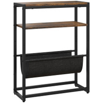 Pomoćni stol s 3 nivoa odlaganja 43 × 18 × 56 cm, rustikalno smeđi