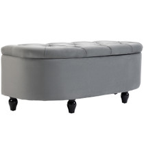 Klupa s prostorom za odlaganje 120 × 46 × 42 cm, tamnosiva