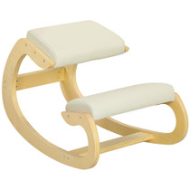 Klečeća stolica s njihanjem, ergonomska, krem