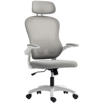 Ergonomska kancelarijska stolica s mrežastim naslonom, siva