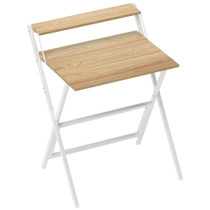 Sklopivi radni stol s policom za monitor 70 × 62 × 86,5 cm, boja drveta