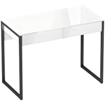 Radni stol s 2 ladice 100 × 50 × 75 cm, bijelo-crni