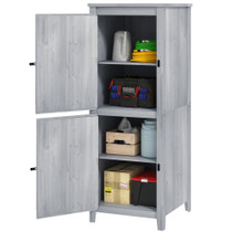 Vrtni ormar za alat s dvokrilnim vratima 60 × 60 × 160 cm, svijetlosiva