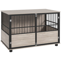 Transporter za pse s 3 vrata 100 × 60 × 68 cm, boja oraha i crna