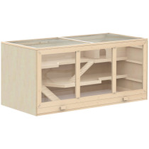 Drveni kavez za hrčke s 3 sprata 115 × 57 × 55 cm, boja prirodnog drveta