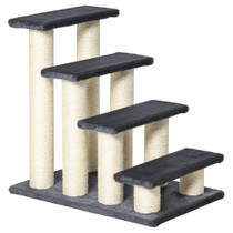 Stepenice za ljubimce s 4 stepenika 60 × 40,5 × 59 cm, siva